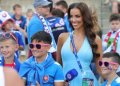 Iubita starului de la Napoli, apari?ie de cinci stele la ultimul meci al Romaniei la Euro U21: 
