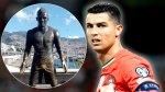 foto: Fanatik | Statuia lui Cristiano Ronaldo, in fl?c?ri! S-a filmat in timp ce ii d? foc monumentului, apoi a inceput s? danseze.&nbsp;(…)