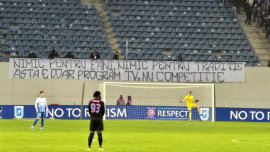 Protest la Universitatea Craiova – FCSB! De la ce a pornit gestul fanilor din Peluza Nord. Video