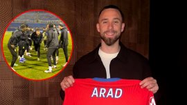 Ofri Arad a primit „botezul” la FCSB. Imagini de senza?ie de la Zagreb cu noul juc?tor al campioanei României. Video