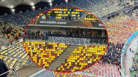 Protest pe Arena Na?ional?! FCSB, pus? la zid chiar de propriii fani. Banner-ul afi?at la meciul cu Fenerbahce