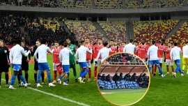 Frigul a cuprins Arena Na?ional? la Dinamo – Universitatea Craiova. Cum s-au înc?lzit rezervele oltenilor. Foto