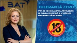 BAT România lanseaz? campania „Toleran?? Zero fa?? de comercializarea produselor din tutun ?i nicotin? c?tre minori” (…)