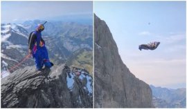 Omul mai rapid ca o ma?in? de Formula 1: Peter Salzmann a atins 347 km/h în zbor, stabilind un nou record mondial