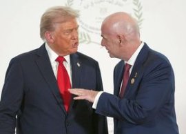 Anun? la Consiliul pentru Pace » Donald Trump ?i Infantino au b?tut palma: 75 de milioane de dolari pentru Fâ?ia Gaza