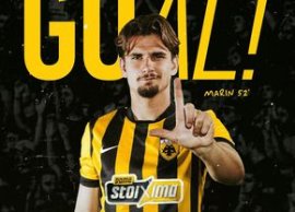 R?zvan Marin, gol important pentru AEK Atena în Conference League! Execu?ie superb? a mijloca?ului român