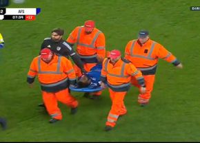 HORROR! Rapidistul Antoine Baroan ?i-a rupt piciorul chiar la debutul pentru noua echip? » Imagini greu de privit